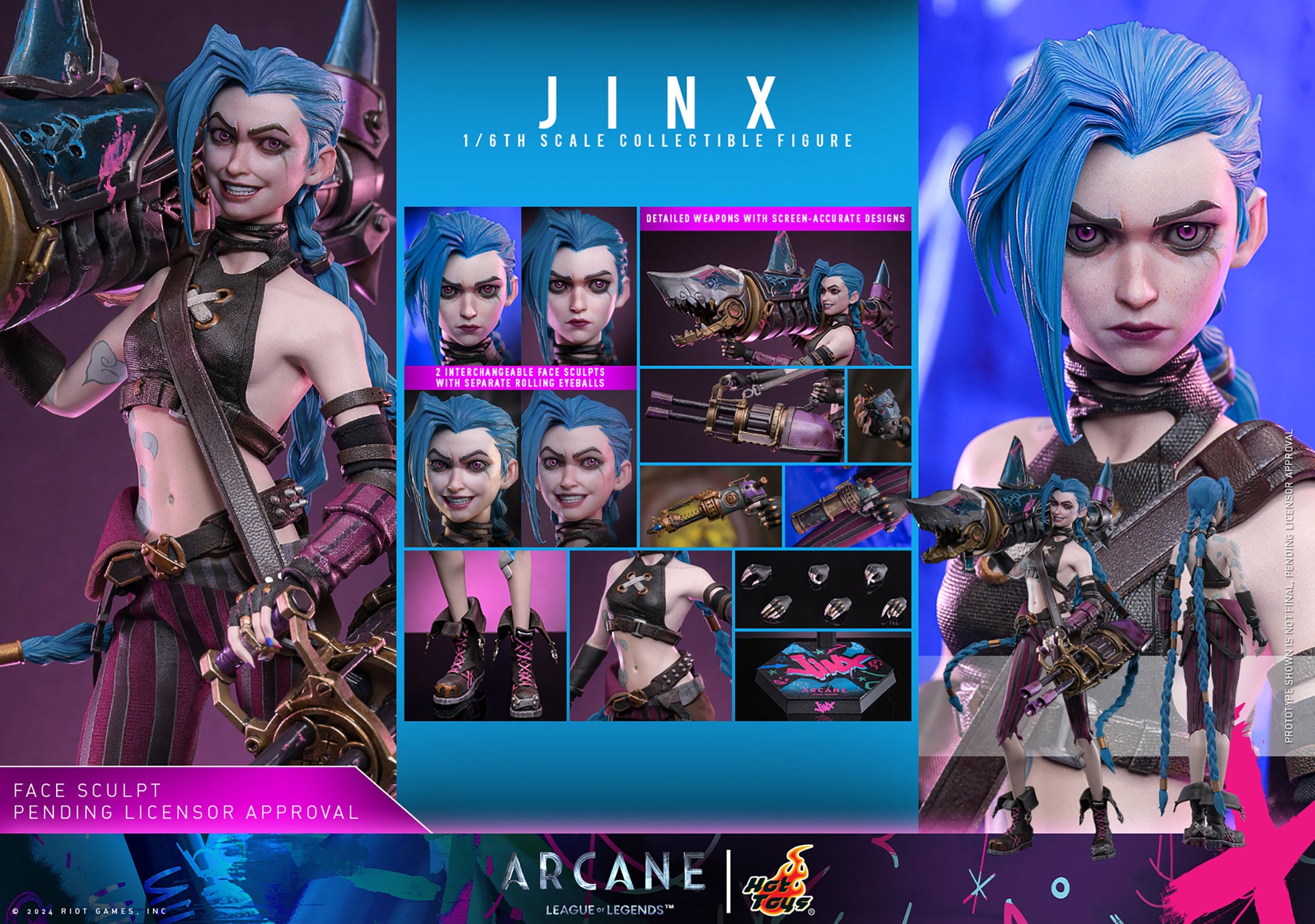 Jinx Sixth Scale Figure by Hot Toys – Arcane (Season Two) (Est